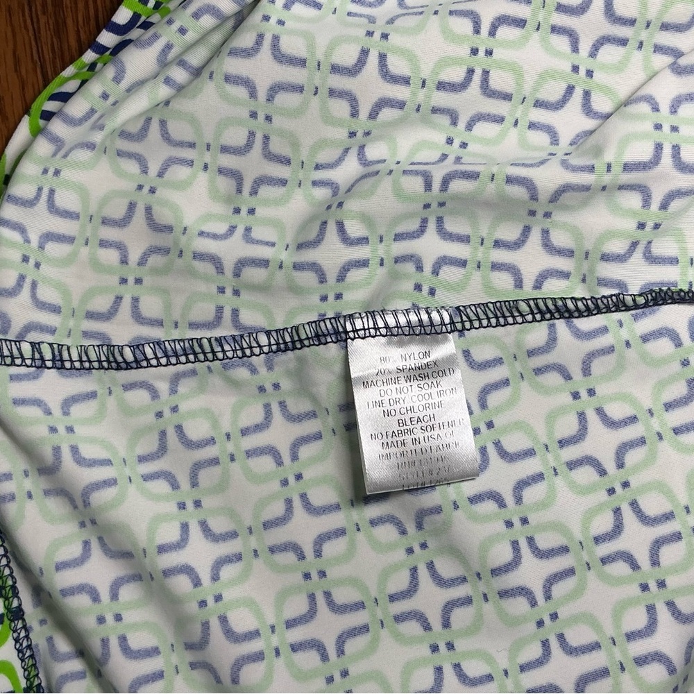 Jude Connally Lime Green & Blue Geometric Skirt - Picture 5 of 5